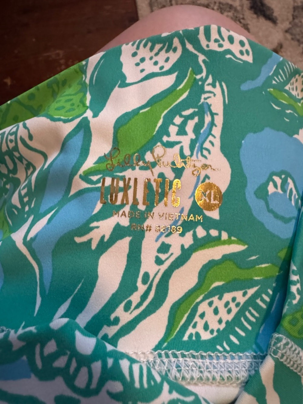 NWOT Lilly Pulitzer Turquoise, Green & White Printed Leggings